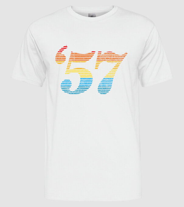 Retro Birthday 1957 model alb pe tricou