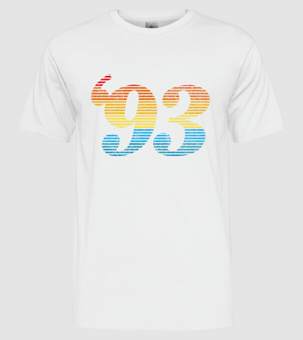 Retro Birthday 1993 model alb pe tricou