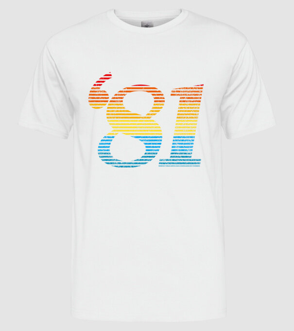 Retro Birthday 1981 model alb pe tricou