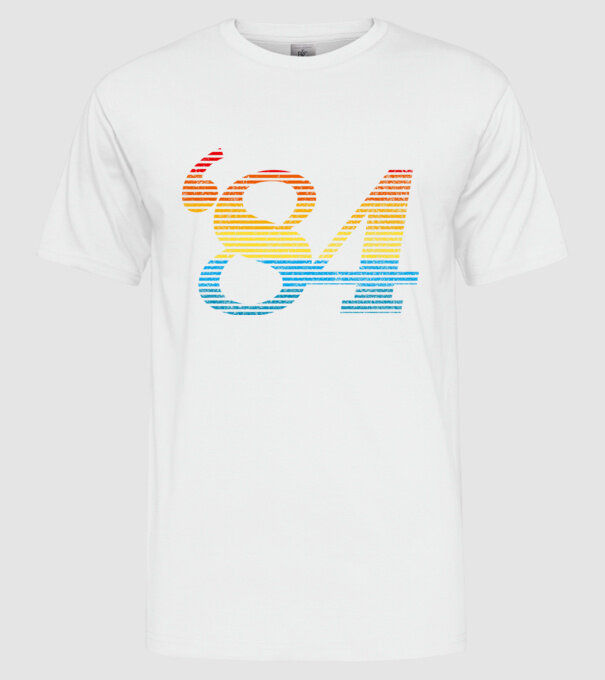 Retro Birthday 1984 model alb pe tricou