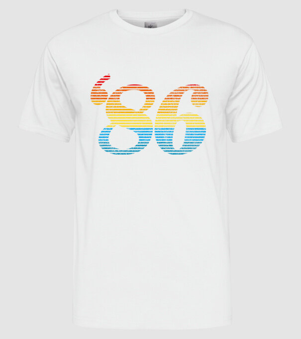 Retro Birthday 1986 model alb pe tricou
