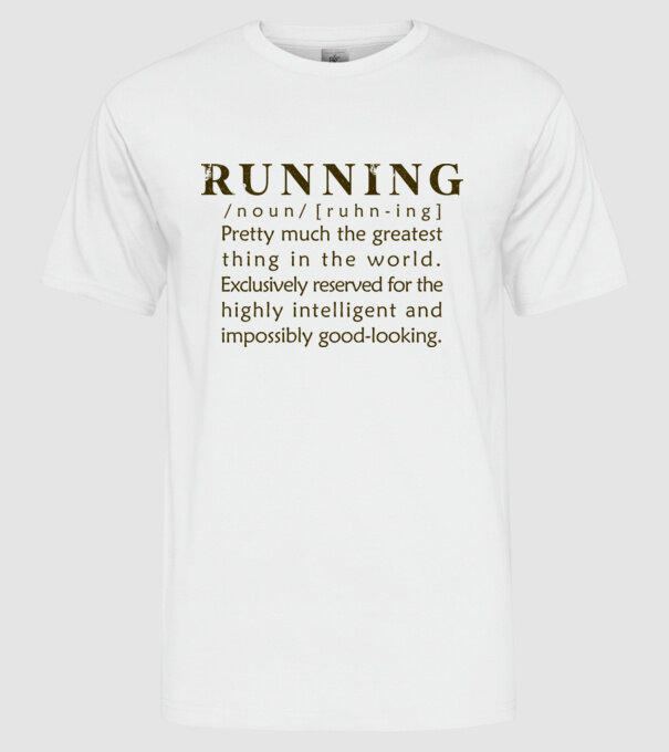 Running definition model alb pe tricou