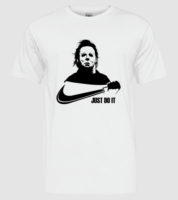 Serial killer model alb pe tricou