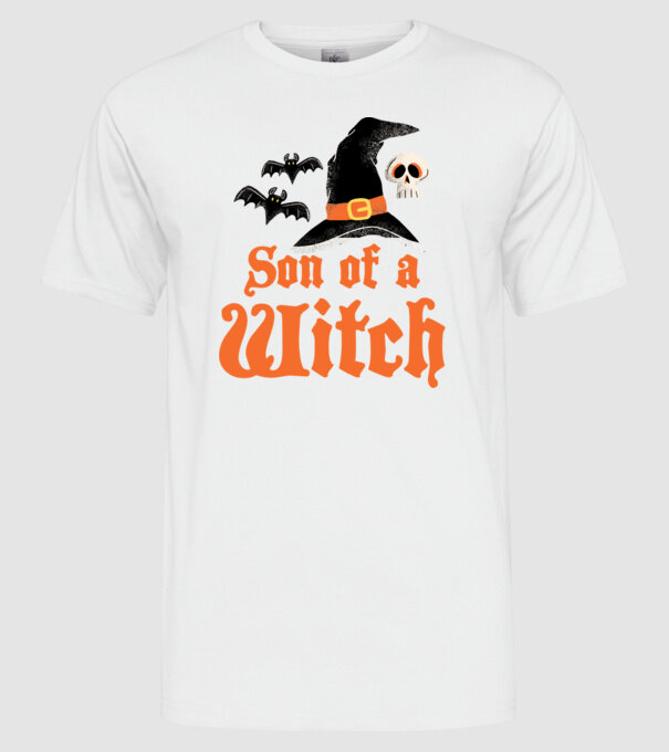 Son of a witch model alb pe tricou