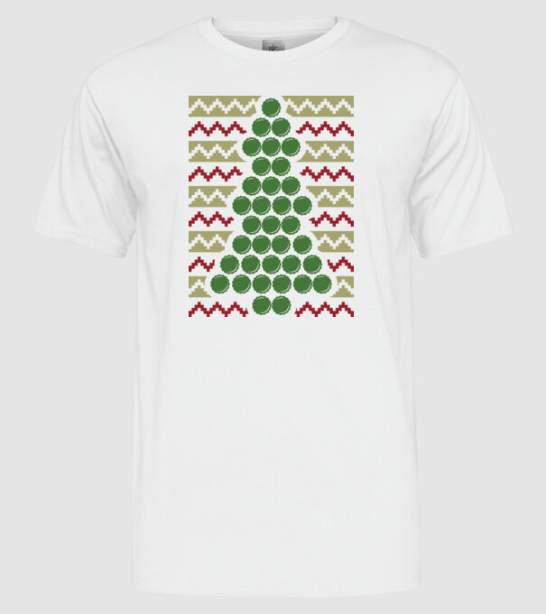 Pulover urât de Crăciun Capac bere model alb pe tricou