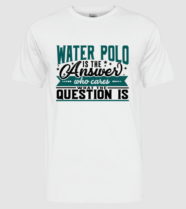 Sport is the answer JUCĂTOR POLO PE APĂ model alb pe tricou