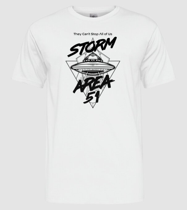 storm area ufo black model alb pe tricou