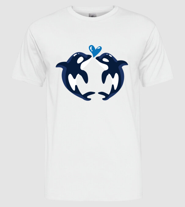 BALENE ÎNDRĂGOSTITE model alb pe tricou