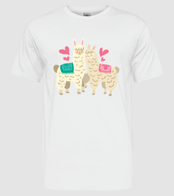 LAME ÎNDRĂGOSTITE model alb pe tricou