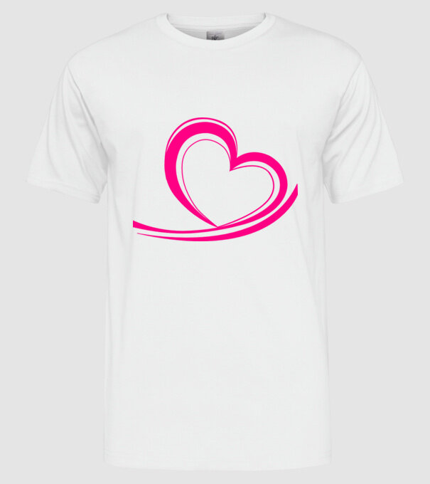 Linia inimii model alb pe tricou