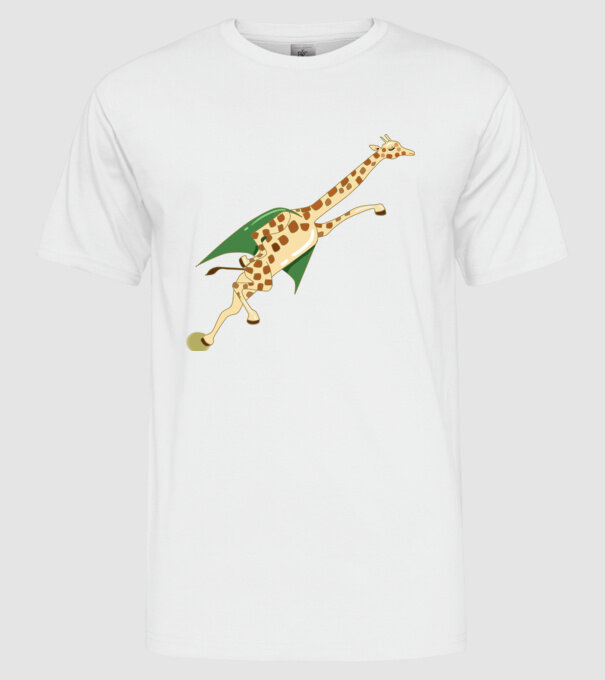 Girafă Super model alb pe tricou