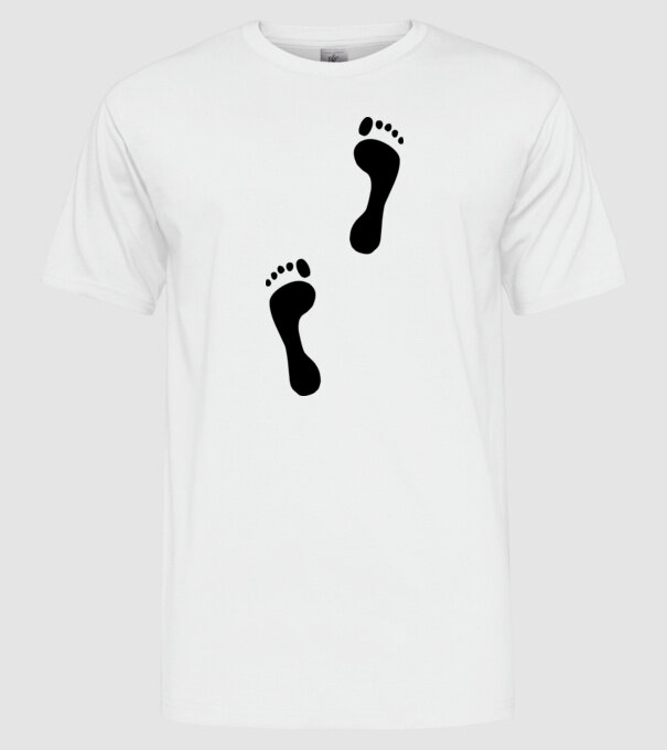 tălpi model alb pe tricou