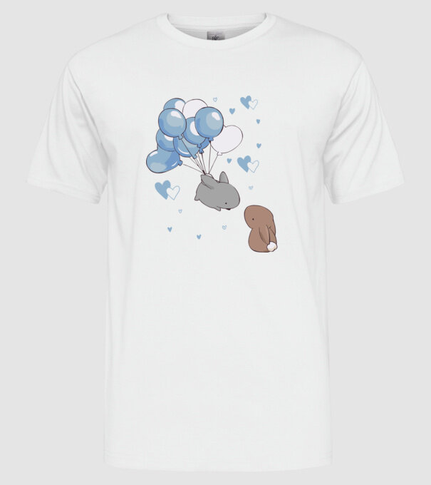 Tu ești melodia inimii mele iepurași model alb pe tricou