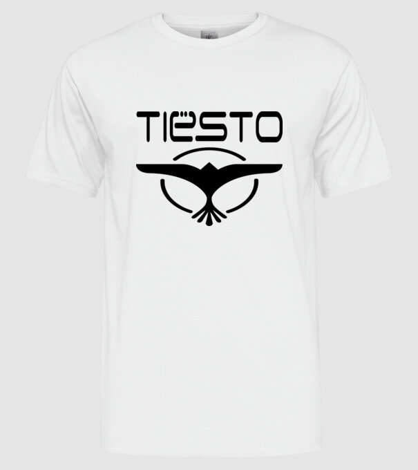 Tiesto logo model alb pe tricou