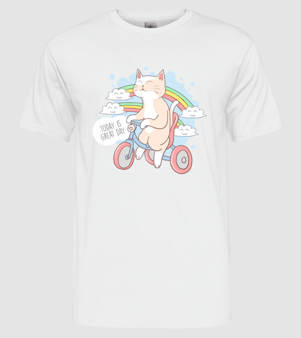 Today is a great day model alb pe tricou