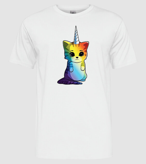 Unicat model alb pe tricou