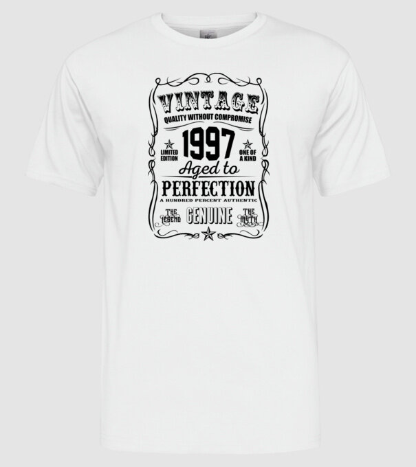 Vintage Perfection - 1997 model alb pe tricou