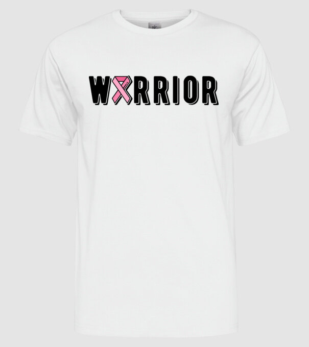 Warrior model alb pe tricou