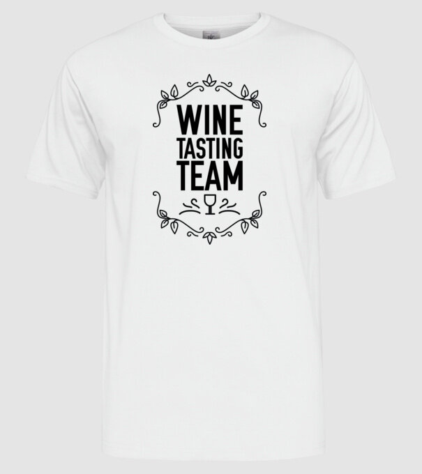 Wine tasting team Wine Tasting Team model alb pe tricou