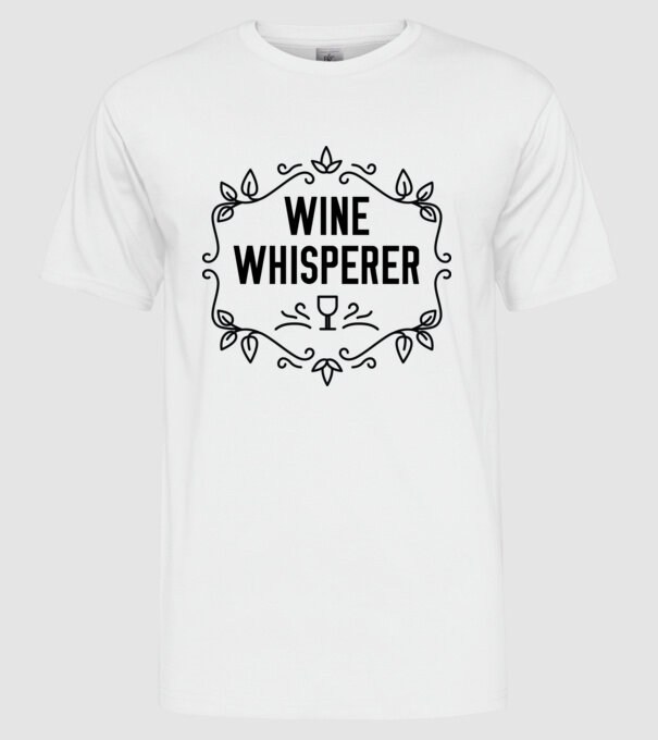 Wine tasting team Wine Whisperer model alb pe tricou