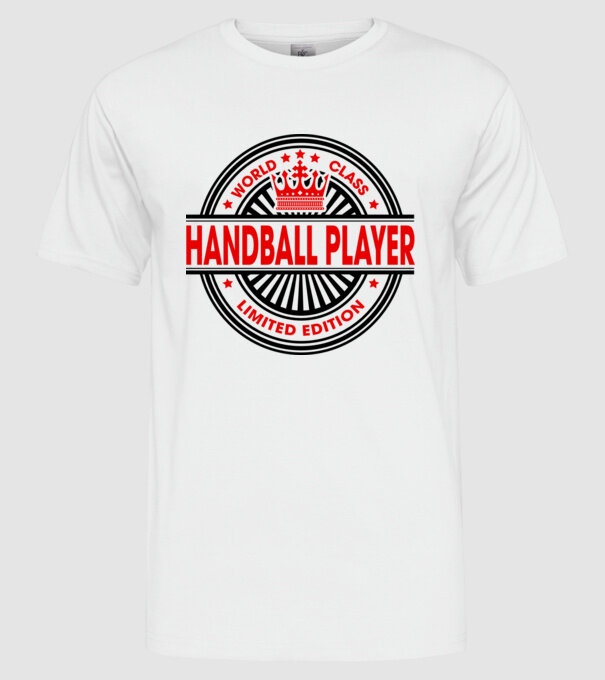World class HANDBALIST model alb pe tricou