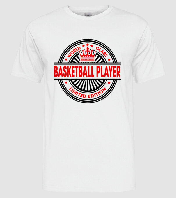 World class BACHETBALIST model alb pe tricou