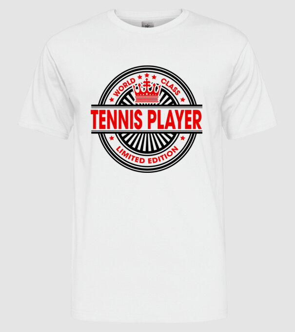 World class JUCĂTOR TENIS model alb pe tricou