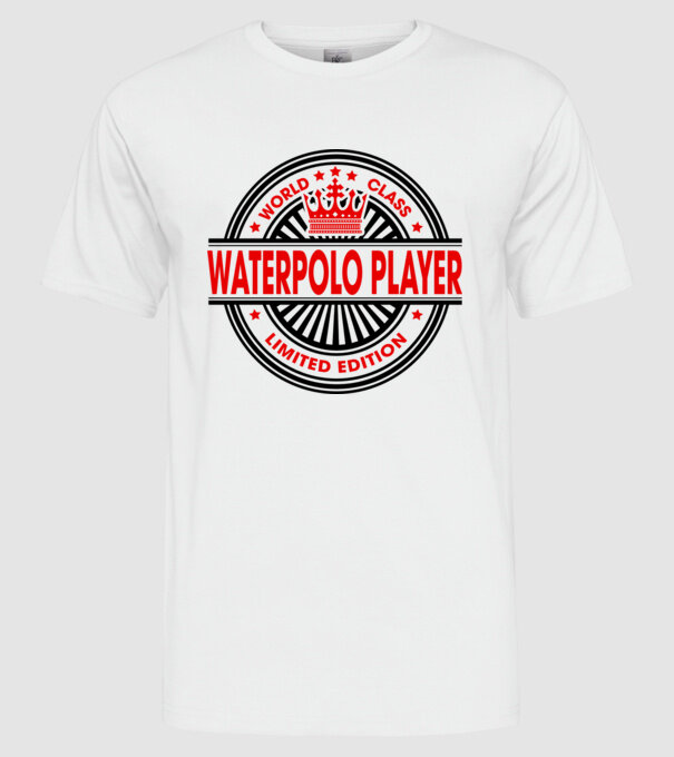 World class JUCĂTOR POLO PE APĂ model alb pe tricou