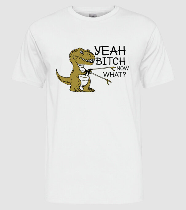Yeah bitch now what model alb pe tricou