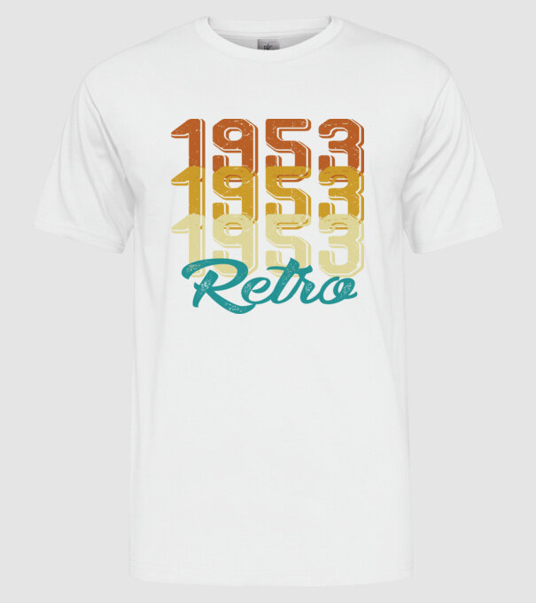 1953 Retro model alb pe tricou