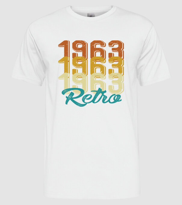 1963 Retro model alb pe tricou