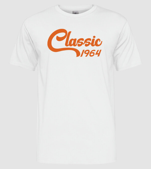 1964 Classic model alb pe tricou