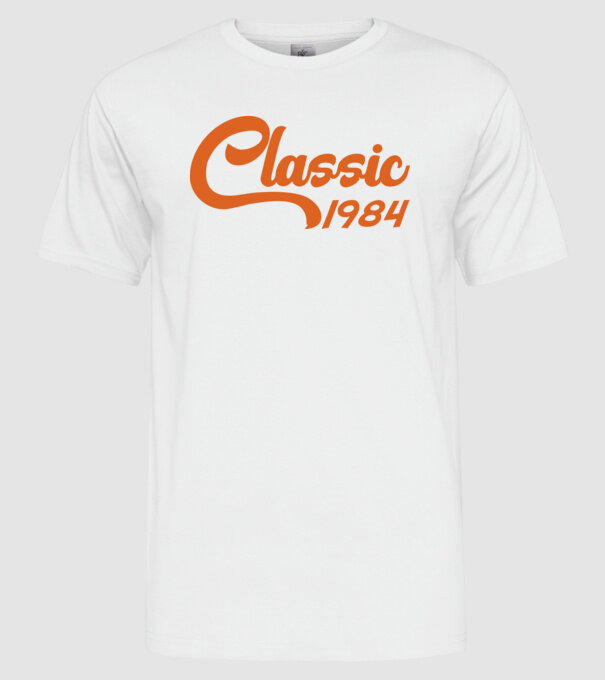 1984 Classic model alb pe tricou