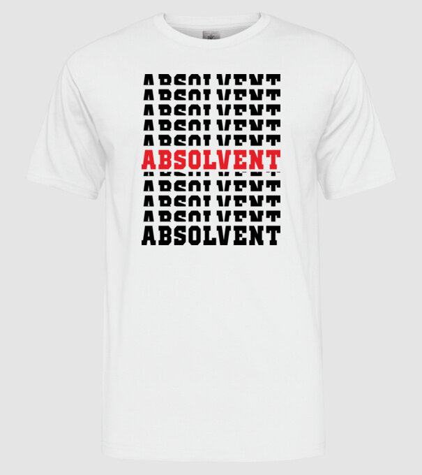 absolvent 2022 model alb pe tricou