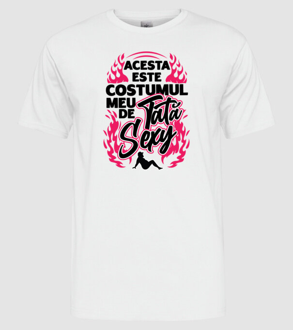 Acesta este costumul meu de tată sexy model alb pe tricou