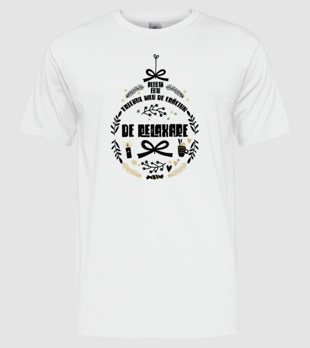 acesta este tricoul meu de Crăciun_ de relaxare model alb pe tricou
