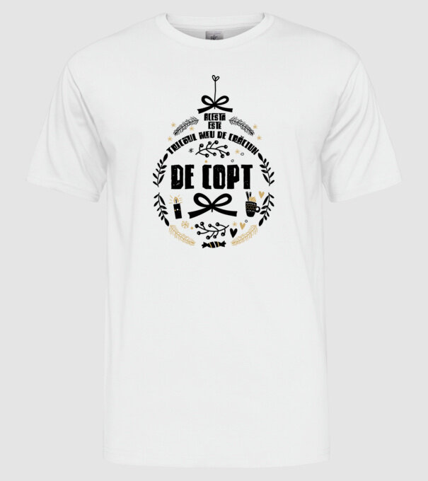 acesta este tricoul meu de Crăciun_de copt model alb pe tricou