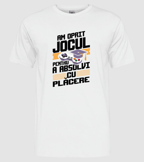 Am oprit jocul absolvent alb model alb pe tricou