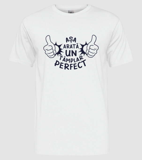 Așa arată un tâmplar perfect model alb pe tricou