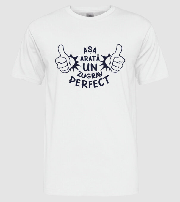 Așa arată un zugrav perfect model alb pe tricou