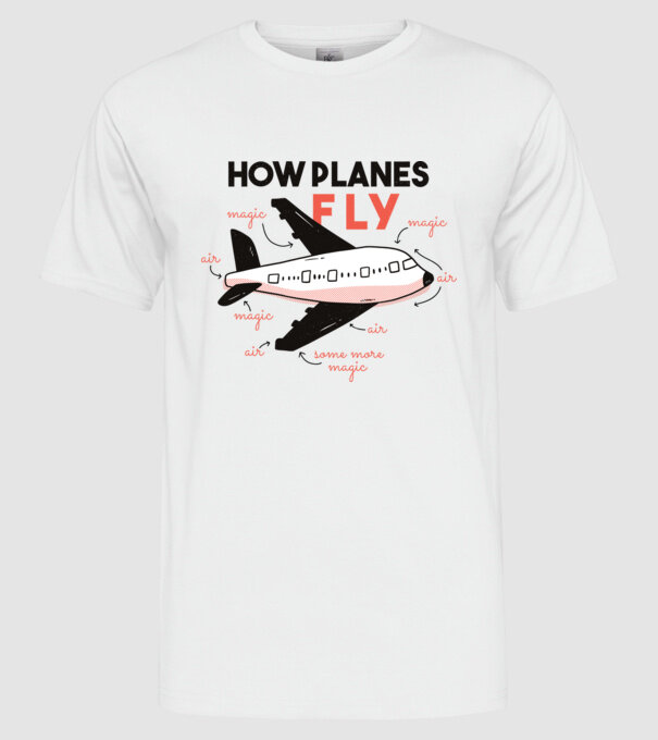 Avioane model alb pe tricou