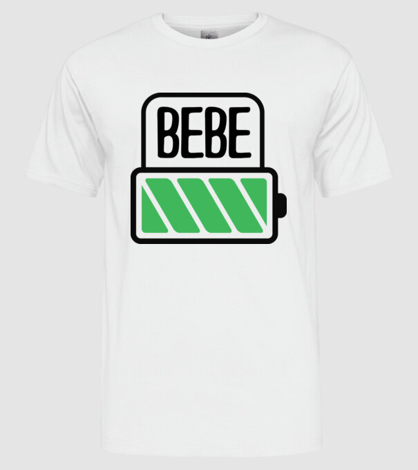 Bebe încărcat model alb pe tricou