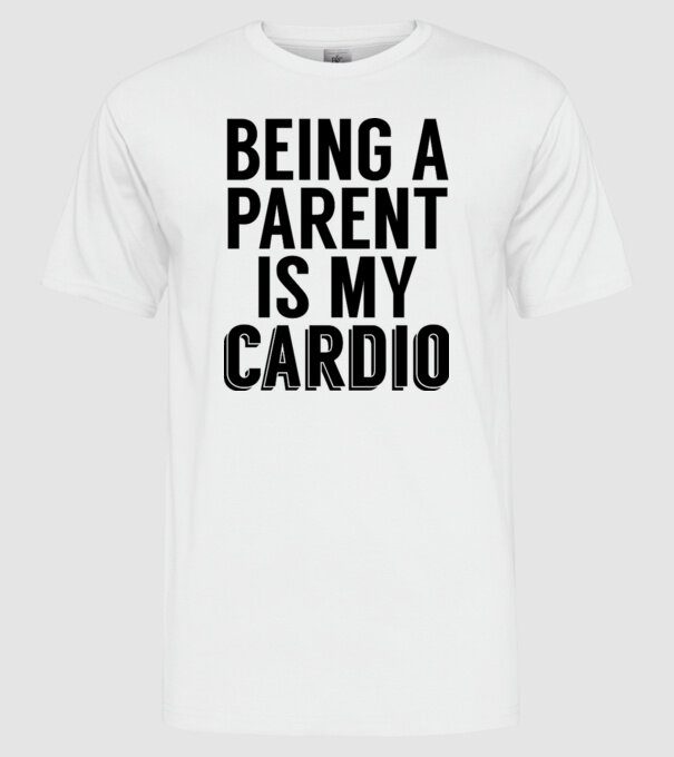 Being a parent model alb pe tricou