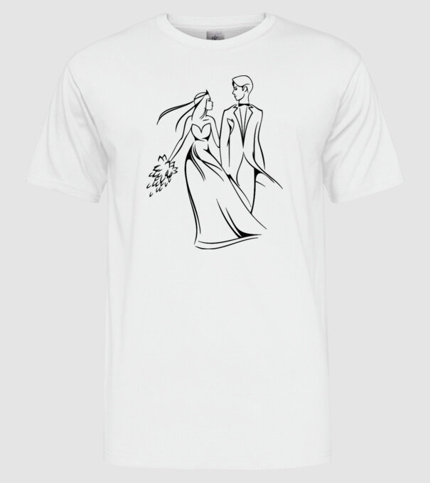 BR01 - mireasă model alb pe tricou