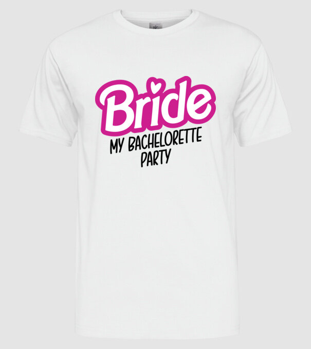 Bride Barbie model alb pe tricou