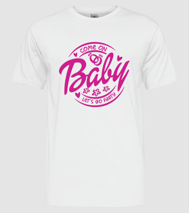 Bride Barbies Baby lets go party model alb pe tricou