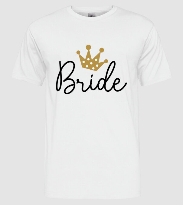 Bride princess model alb pe tricou