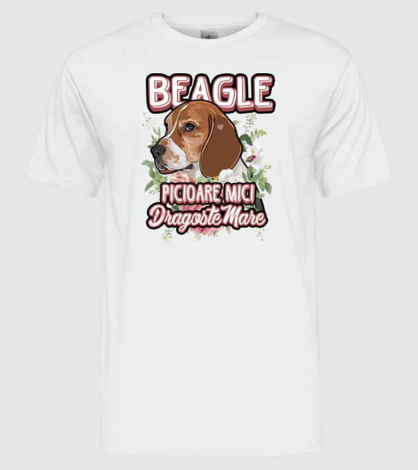 Bulldog francez picioare mici dragoste mare model alb pe tricou