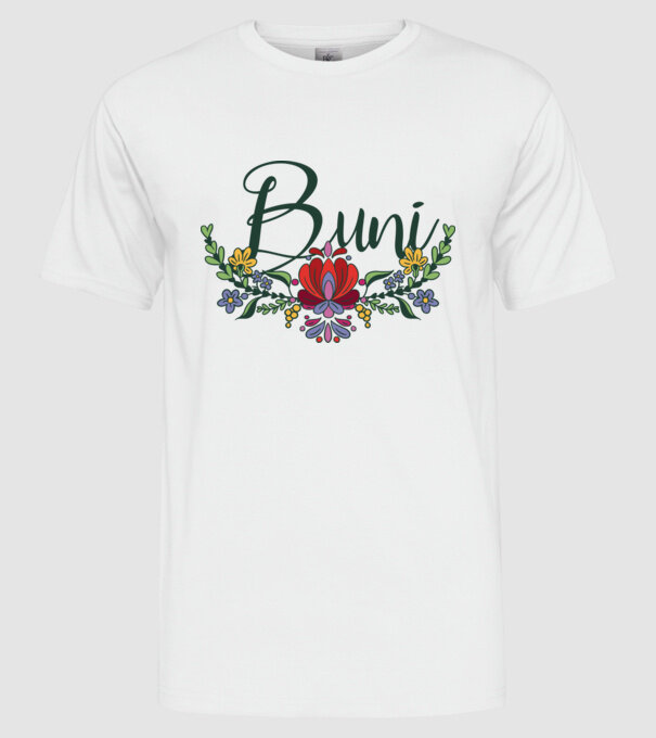 Buni model alb pe tricou