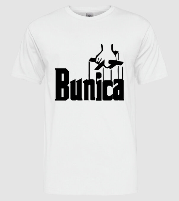 Bunica model alb pe tricou